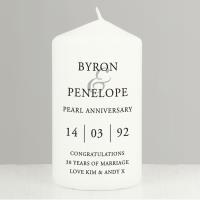 Personalised Couples Pillar Candle Extra Image 3 Preview
